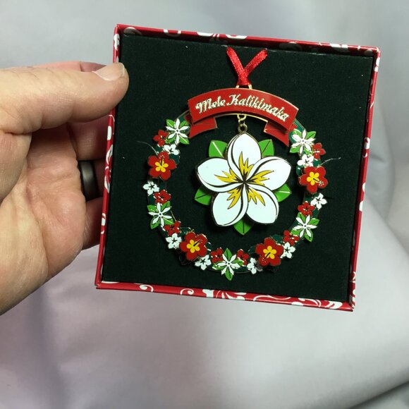 Things Hawaiian Island Heritage Hibiscus Christmas Ornament NIB - Picture 3 of 3